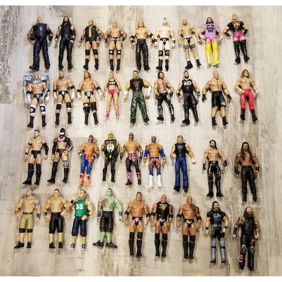 WWE ELITE LOT Of 36 COLLECTION Action Figure WWF RARE Cena Rock Mysterio Taker - Picture 2 of 16